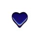 Bouton à queue coeur 15mm bleu