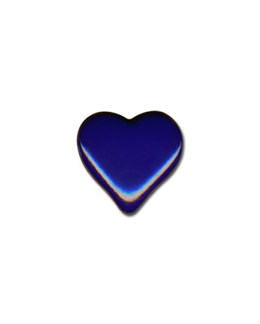 Bouton à queue coeur 15mm bleu