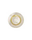 Bouton rond 4 trous 23mm ecru/or