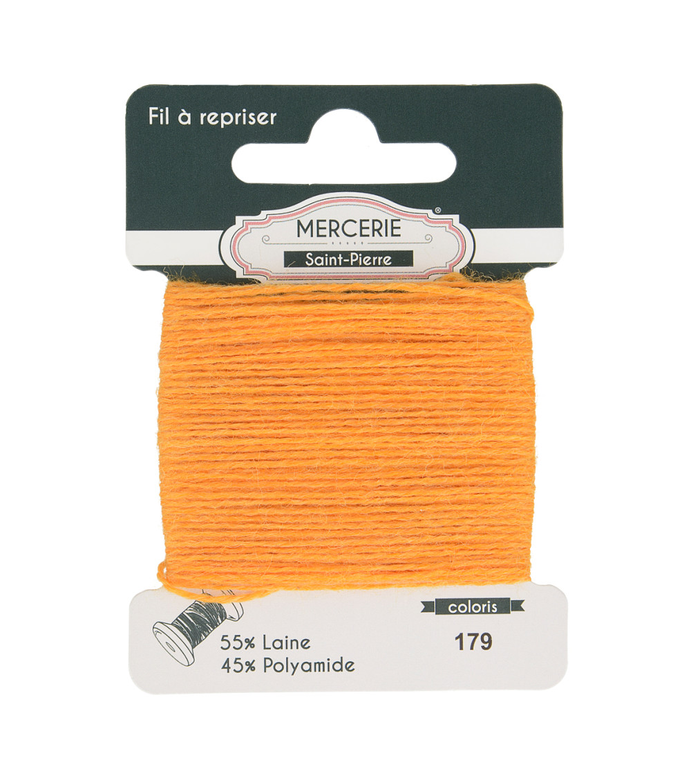 Wool darning thread 15m orange