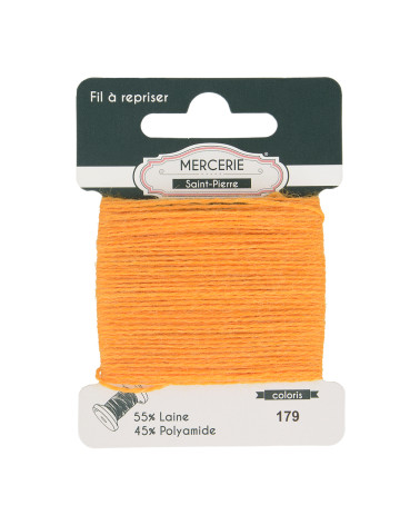 15m orange wool darning thread