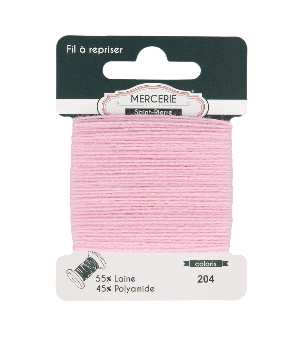 Wool darning thread 15m light pink