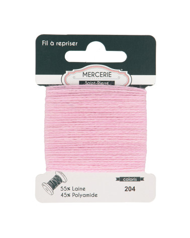 Wool darning thread 15m light pink