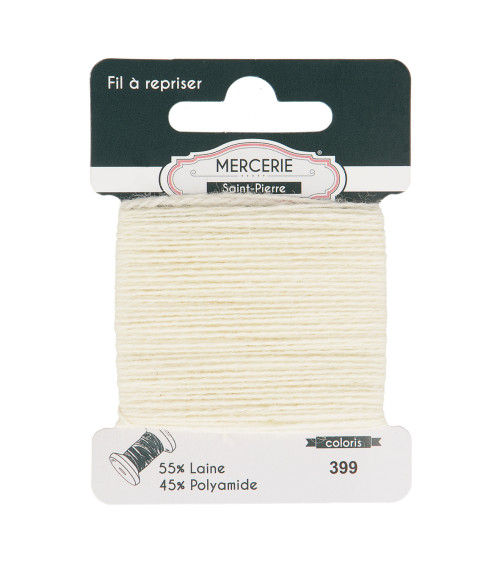 Wool darning thread 15m ecru