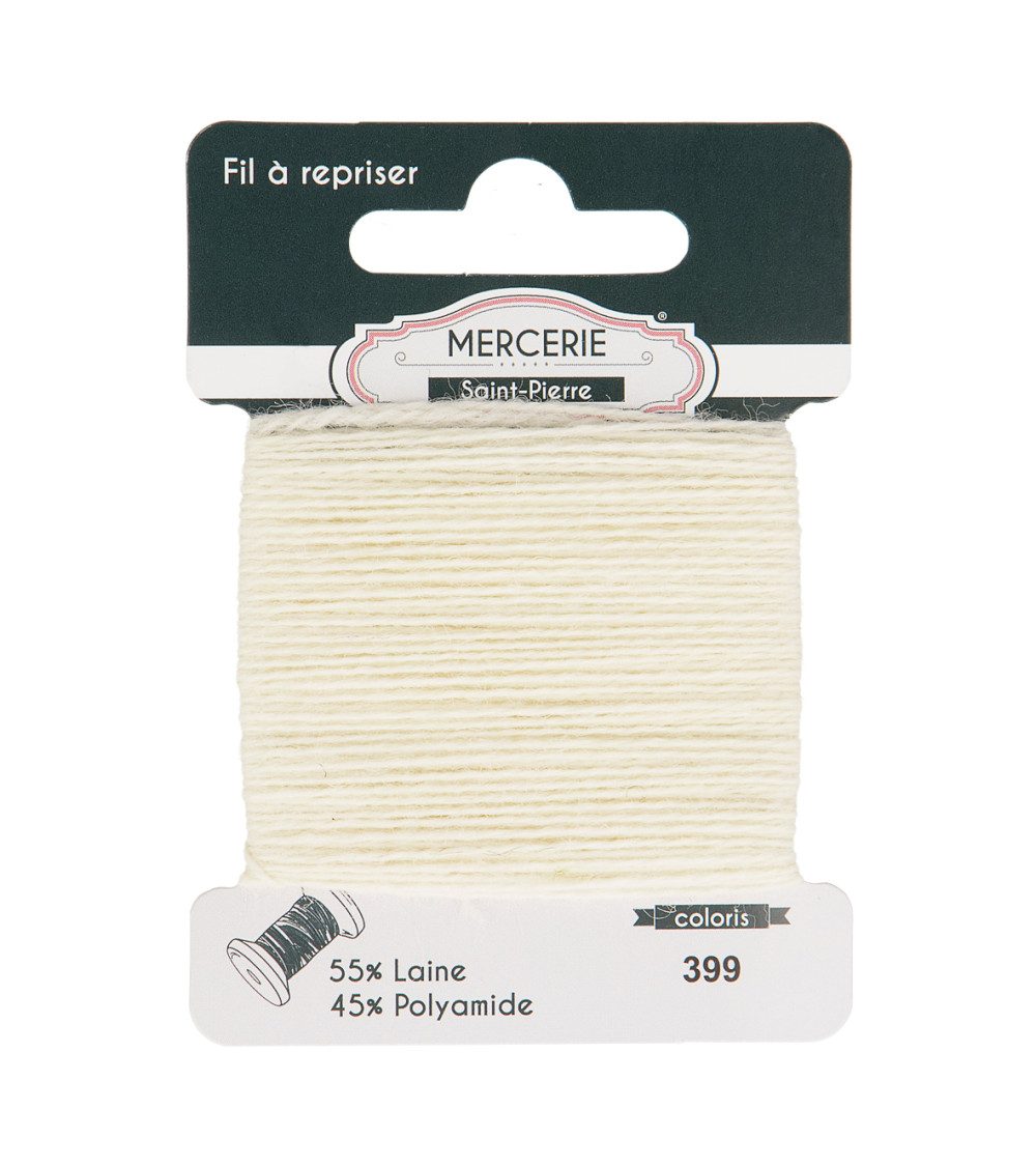Wool darning thread 15m ecru