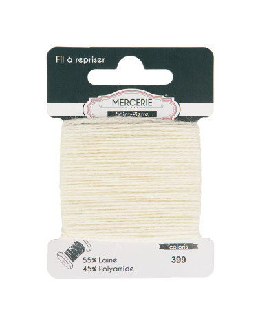 Wool darning thread 15m ecru