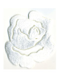 Ecusson thermocollant Rose blanc