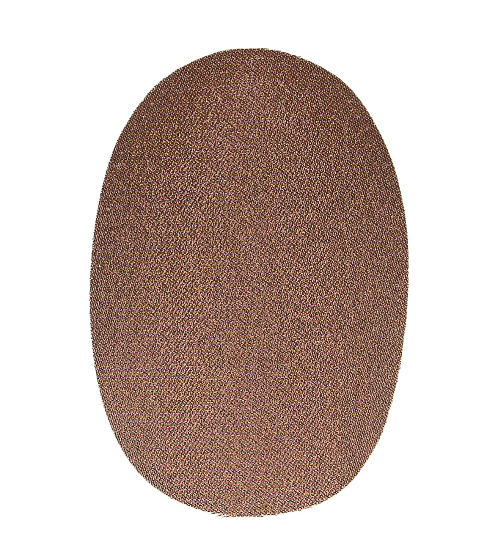 2 iron-on elbows 11.5x8.5cm brown