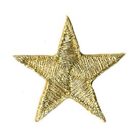 Ecusson étoile or 2,5cm or