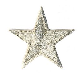 Ecusson étoile argent 2,5cm argent