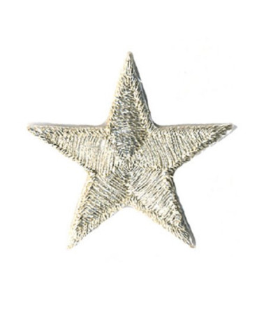 Ecusson étoile argent 2,5cm argent
