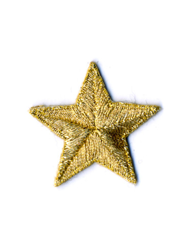 Insignia estrella 2,5 cm dorada