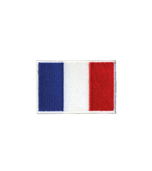 Ecusson drapeau brodé 6,5cm x 4cm france