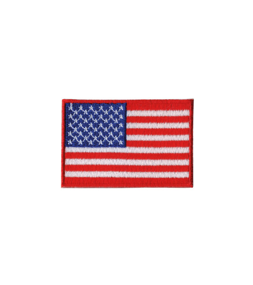 Ecusson drapeau brodé 6,5cm x 4cm usa