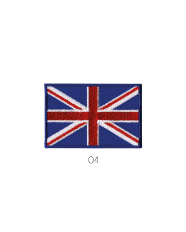 Ecusson drapeau brodé 6,5cm x 4cm royaume uni 