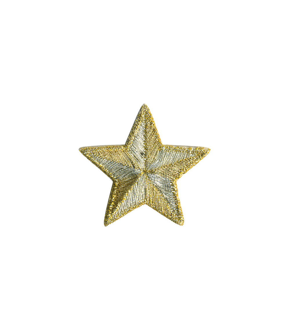 Star badge 2.5 cm silver/gold