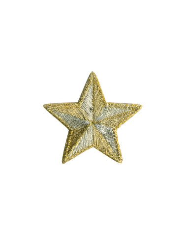 Stemma stella 2,5 cm argento/oro