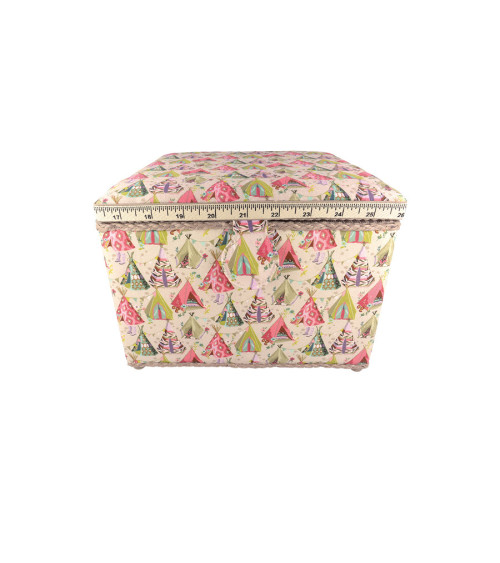 Boîte couture 26x26x19cm tipi