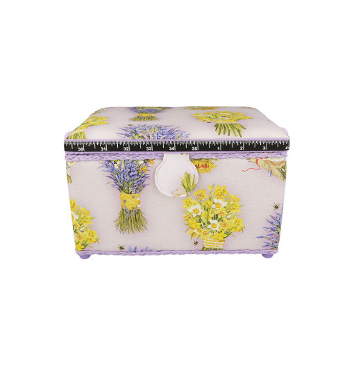 Boîte couture 18x26x16cm lavande