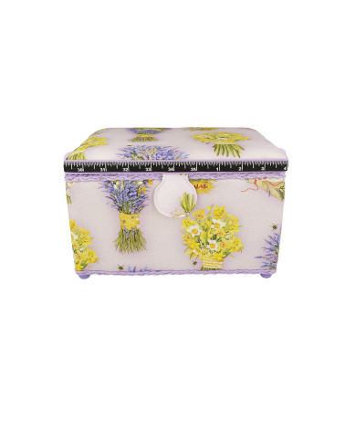 Boîte couture 18x26x16cm lavande