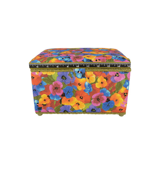 Sewing box 18x26x16cm poppies