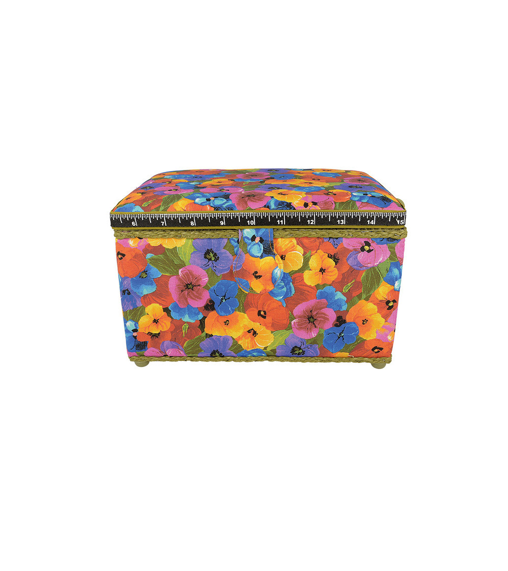 Sewing box 18x26x16cm poppies