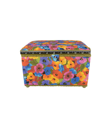 Sewing box 18x26x16cm poppies