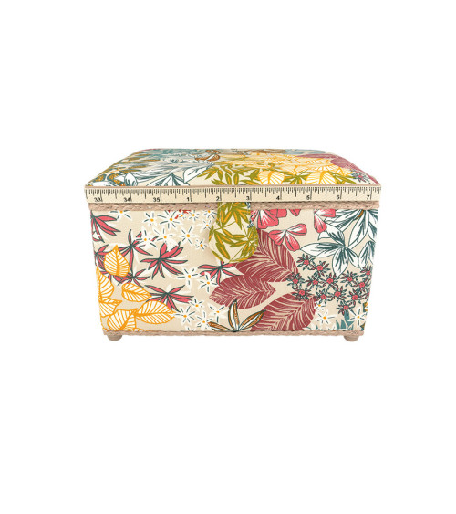 Boîte couture 18x26x16cm beige