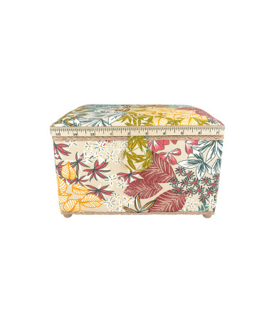 Boîte couture 18x26x16cm beige