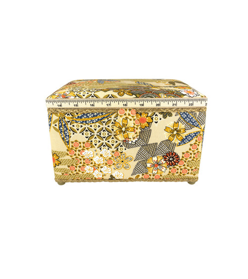 Boîte couture 18x26x16cm kaki