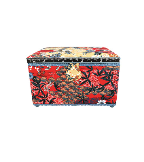 Boîte couture 18x26x16cm rouge