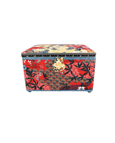 Boîte couture 18x26x16cm rouge