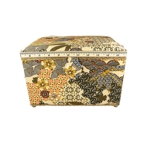 Boîte couture 21x28x19 kaki