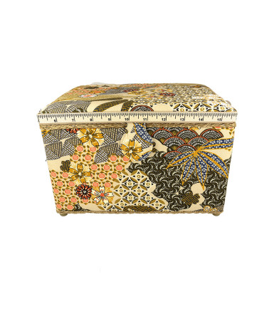 Boîte couture 21x28x19 kaki