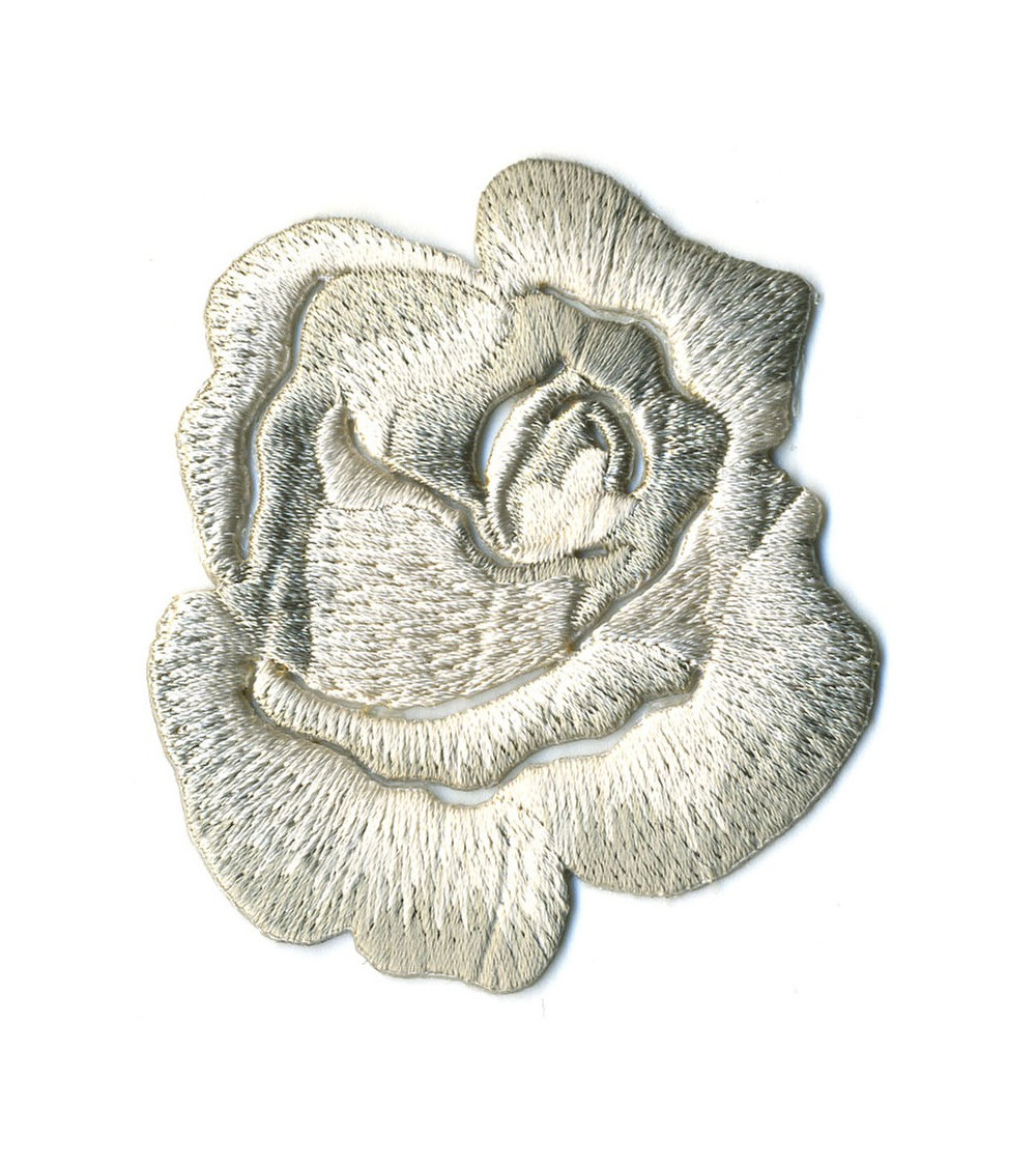 Patch termoadesiva con rosa grigia