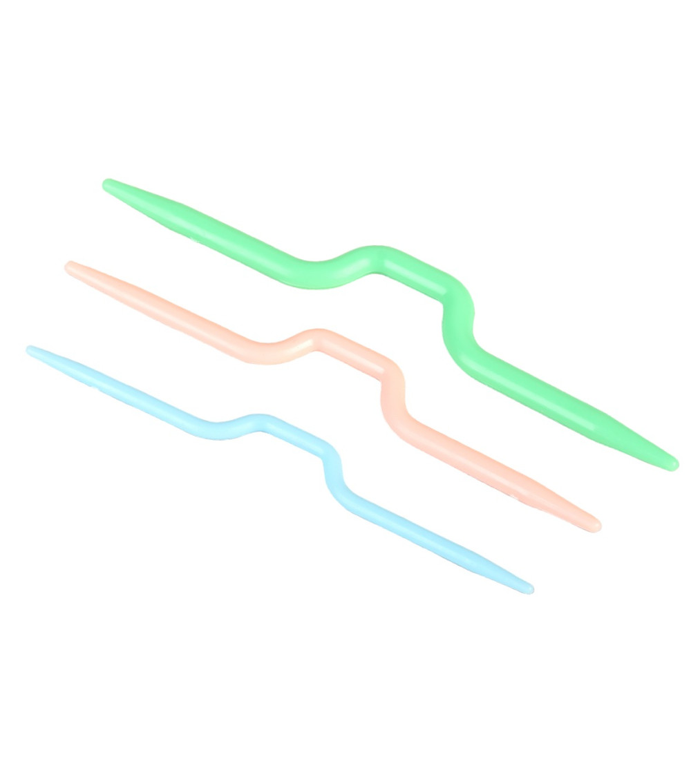 Plastic knitting needle 3 pieces