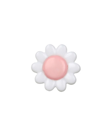 Set of 6 daisy buttons 15mm Baby Pink