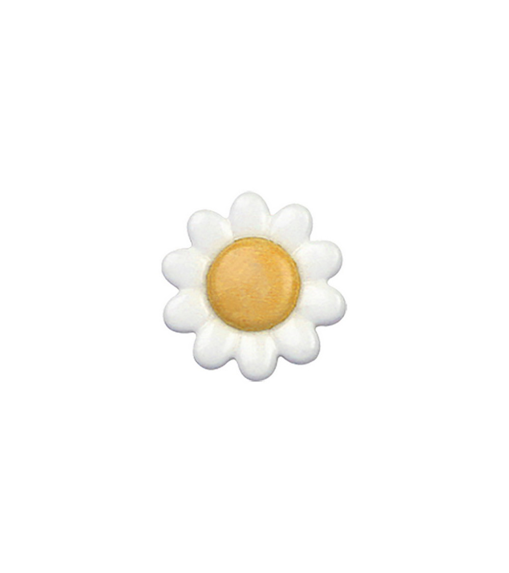 Set of 6 daisy buttons 15mm Yellow