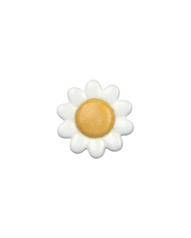 Set of 6 daisy buttons 15mm Yellow