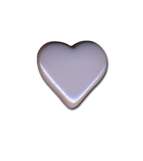Set of 6 heart shank buttons 15mm Gray