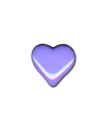 Set of 6 heart shank buttons 15mm Lilac