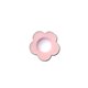 Lot de 6 boutons fleur coeur blanc 14mm Rose Layette