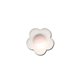 Lot de 6 boutons fleur coeur blanc 18mm Blanc