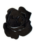 Ecusson thermocollant Rose noir