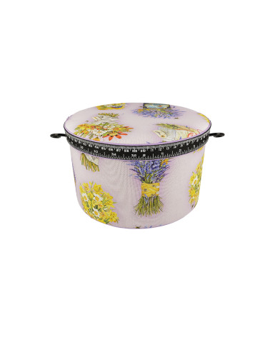 Scatola da cucito rotonda 22x13,5 cm lavanda