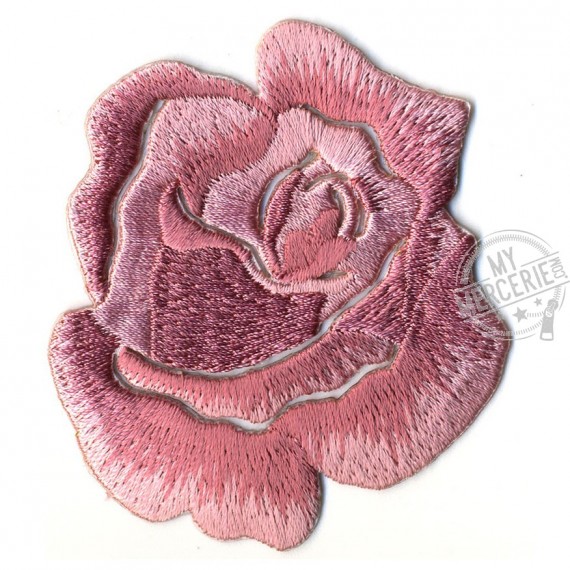 Ecusson thermocollant Rose rose