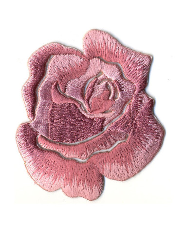 Pink Rose iron-on patch
