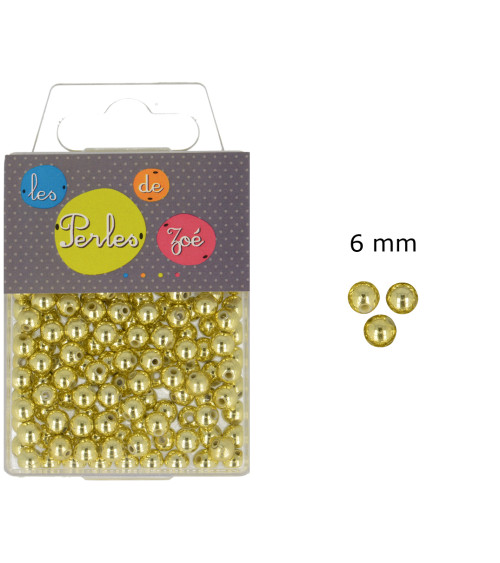 Perles rondes or 6mm en boite de 20g
