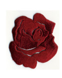 Ecusson thermocollant Rose rouge profond