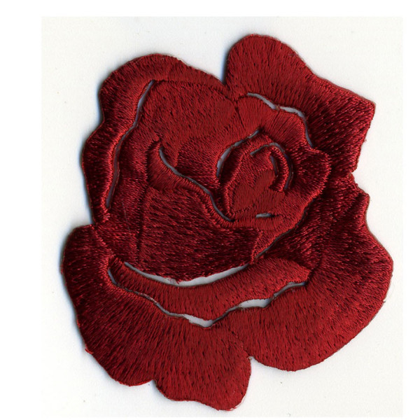 Ecusson thermocollant Rose rouge profond